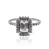 Topaz diamond engagement ring