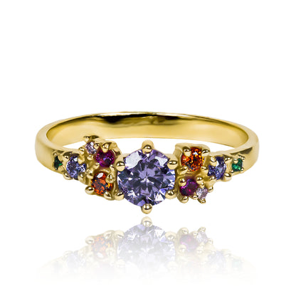 Anillo Multicolor party. Hecho con oro 18k de Joyería Caracas y viene con certificado de calidad y garantía de por vida.