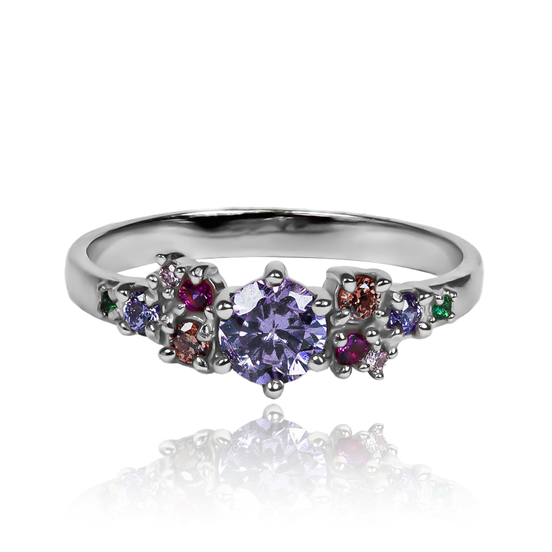 Anillo Multicolor party. Hecho con oro 18k de Joyería Caracas y viene con certificado de calidad y garantía de por vida.