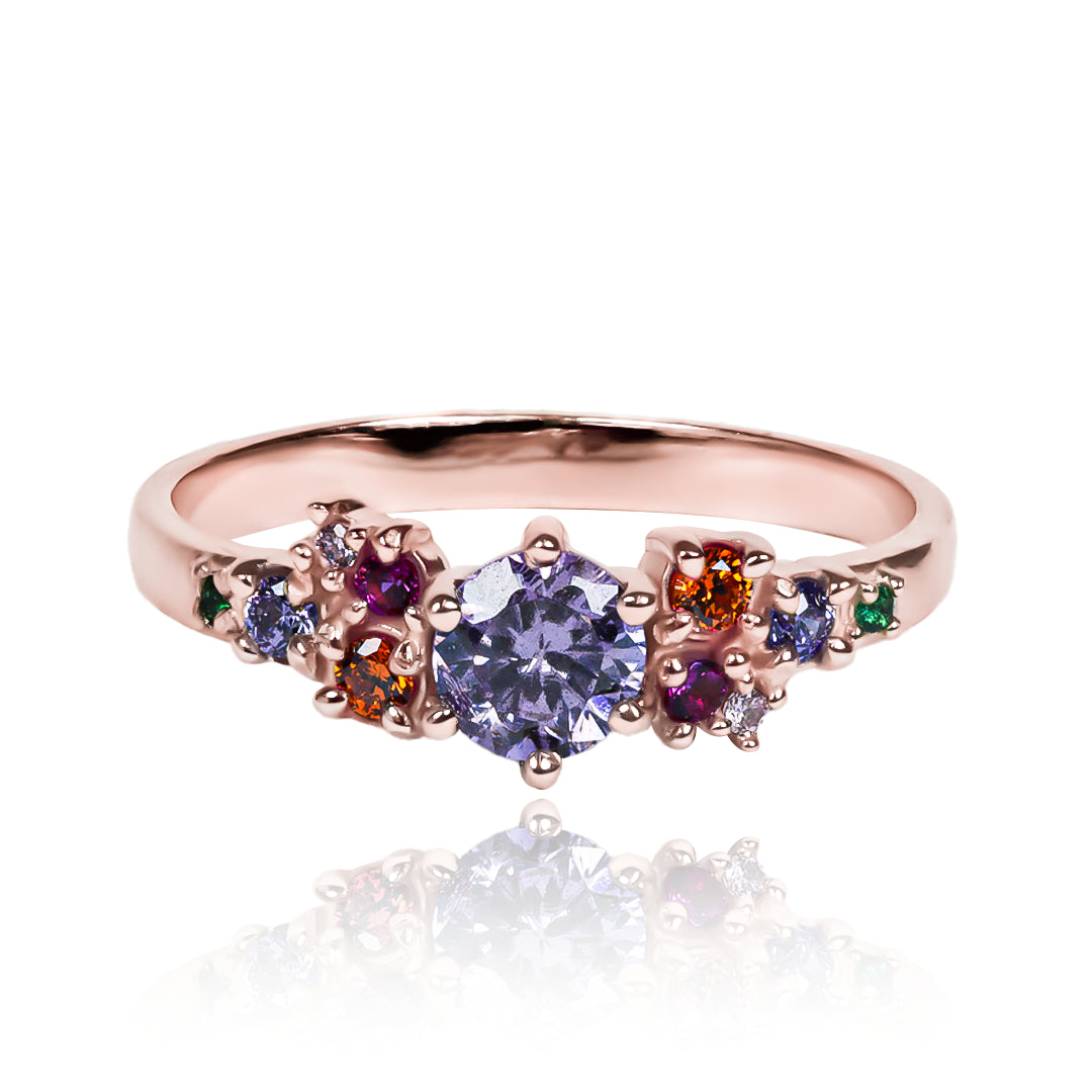 Anillo Multicolor party. Hecho con oro 18k de Joyería Caracas y viene con certificado de calidad y garantía de por vida.