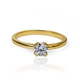Anillo Double Claw Moissanita 4.5mm