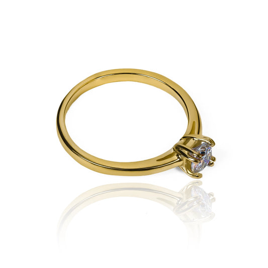 Anillo Double Claw Moissanita 4.5mm