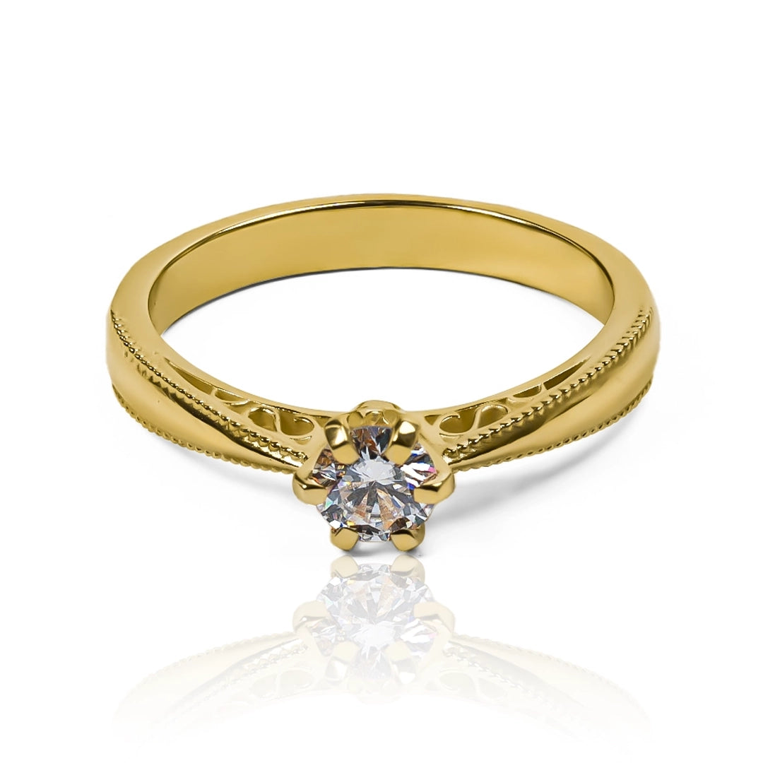 Anillo white tradition moissanita