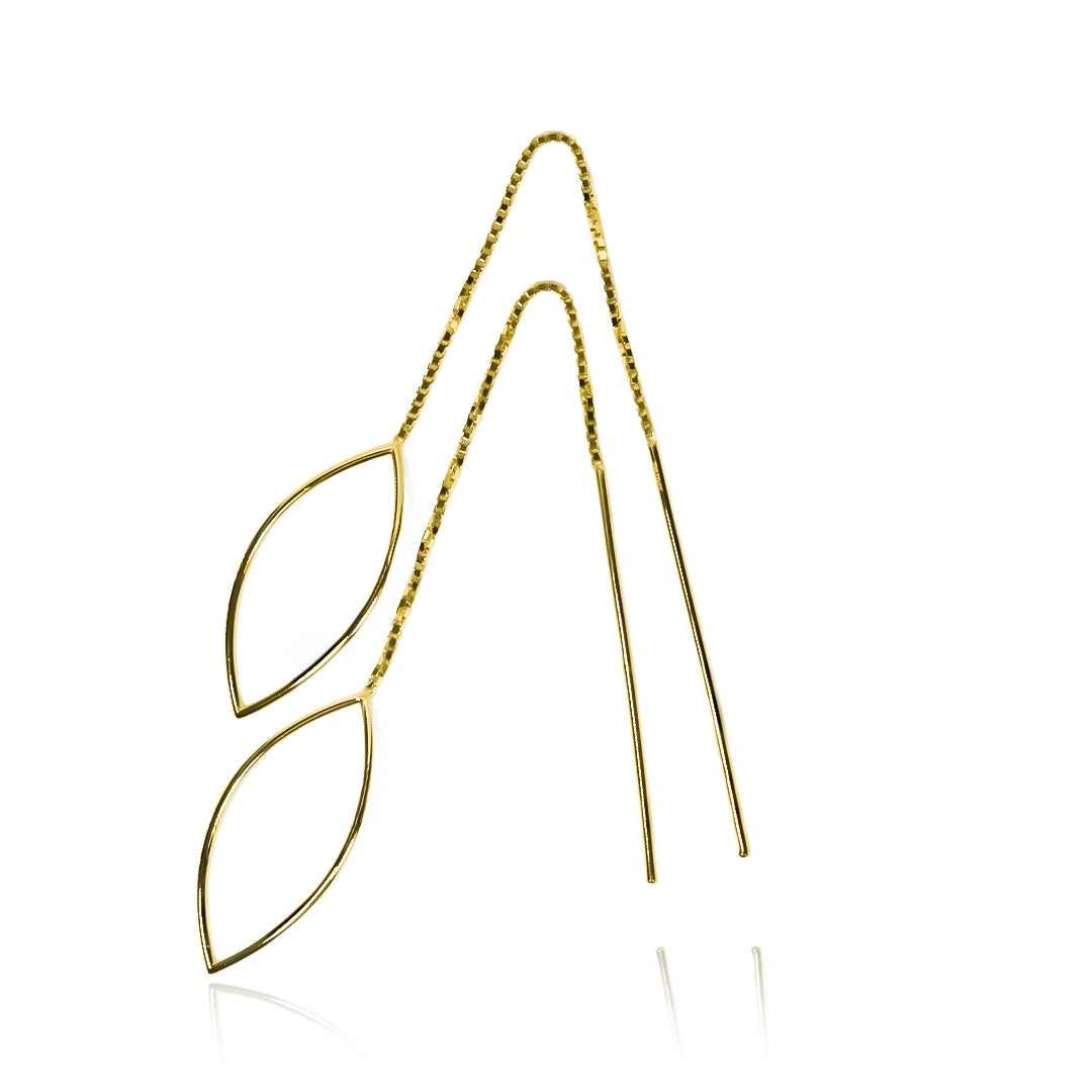 Aretes hoja aguja I
