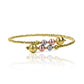 Pulsera brazalete diamantado arena 3 oros, fabricada en oro 18K, por Joyería Caracas. Cuenta con garantía para toda la vida.