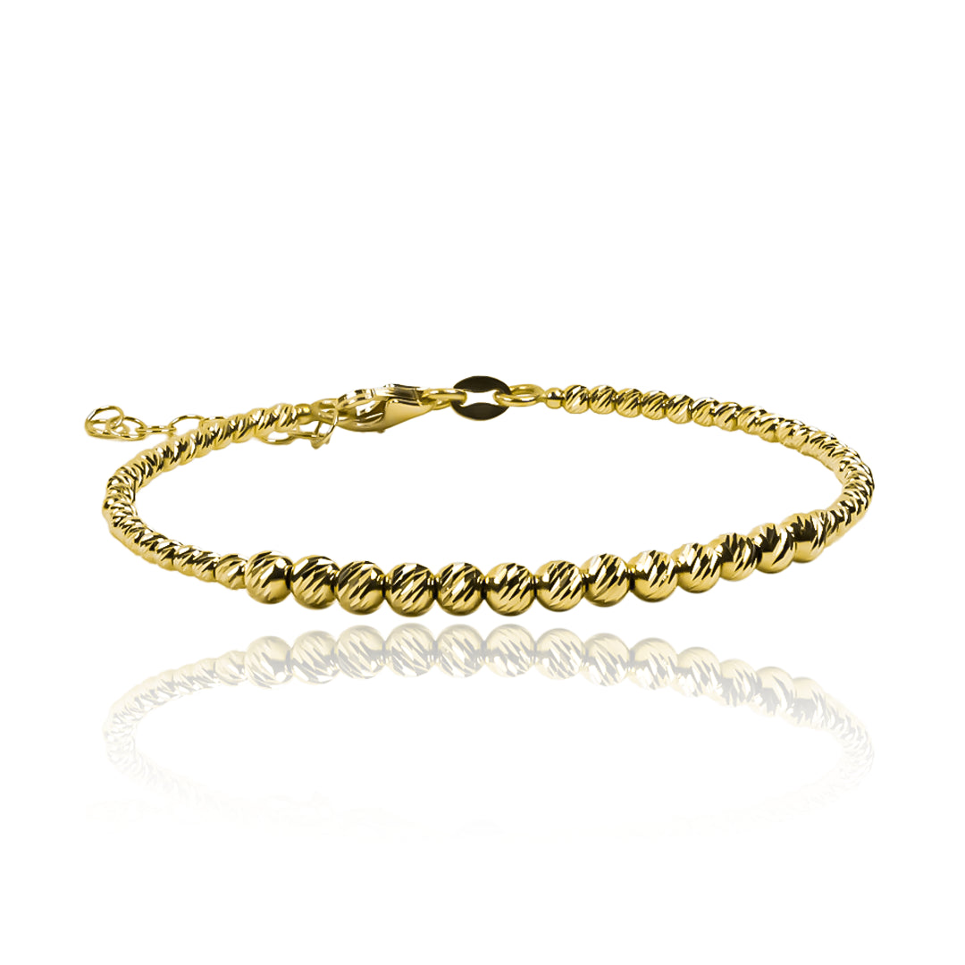 Pulsera Diamantada sin fin fabricada en Oro 18K por Joyería Caracas. Además, cuenta con una garantía para toda la vida.