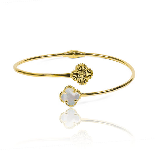 Pulsera Aro duo clovers