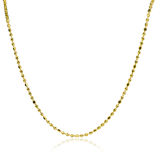 Cadena Box & Sphere 45, hecha de oro 18k en Joyería Caracas. Garantizada para toda la vida.
