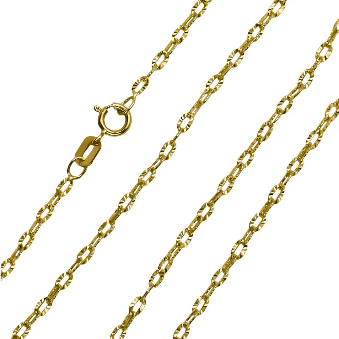 Cadena Classic F 45I es una joya expertamente fabricada en oro de 18k por la reconocida Joyería Caracas. Con su elegante diseño y alto nivel de calidad.