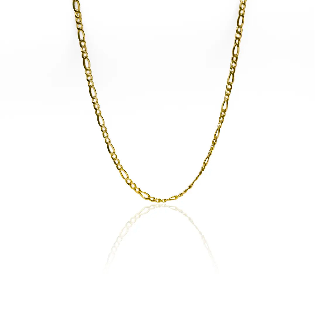 Cadena Cubana 3x1 45 fabricada en oro 18k por Joyería Caracas, cuenta con certificado de calidad y garantía de por vida.