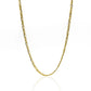 Cadena cubana 3x1 de 60cm. Confeccionada en oro de 18k por la prestigiosa Joyería Caracas, cuenta con garantía de por vida. 