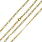 Cadena cubana 3x1 de 60cm. Confeccionada en oro de 18k por la prestigiosa Joyería Caracas, cuenta con garantía de por vida. 