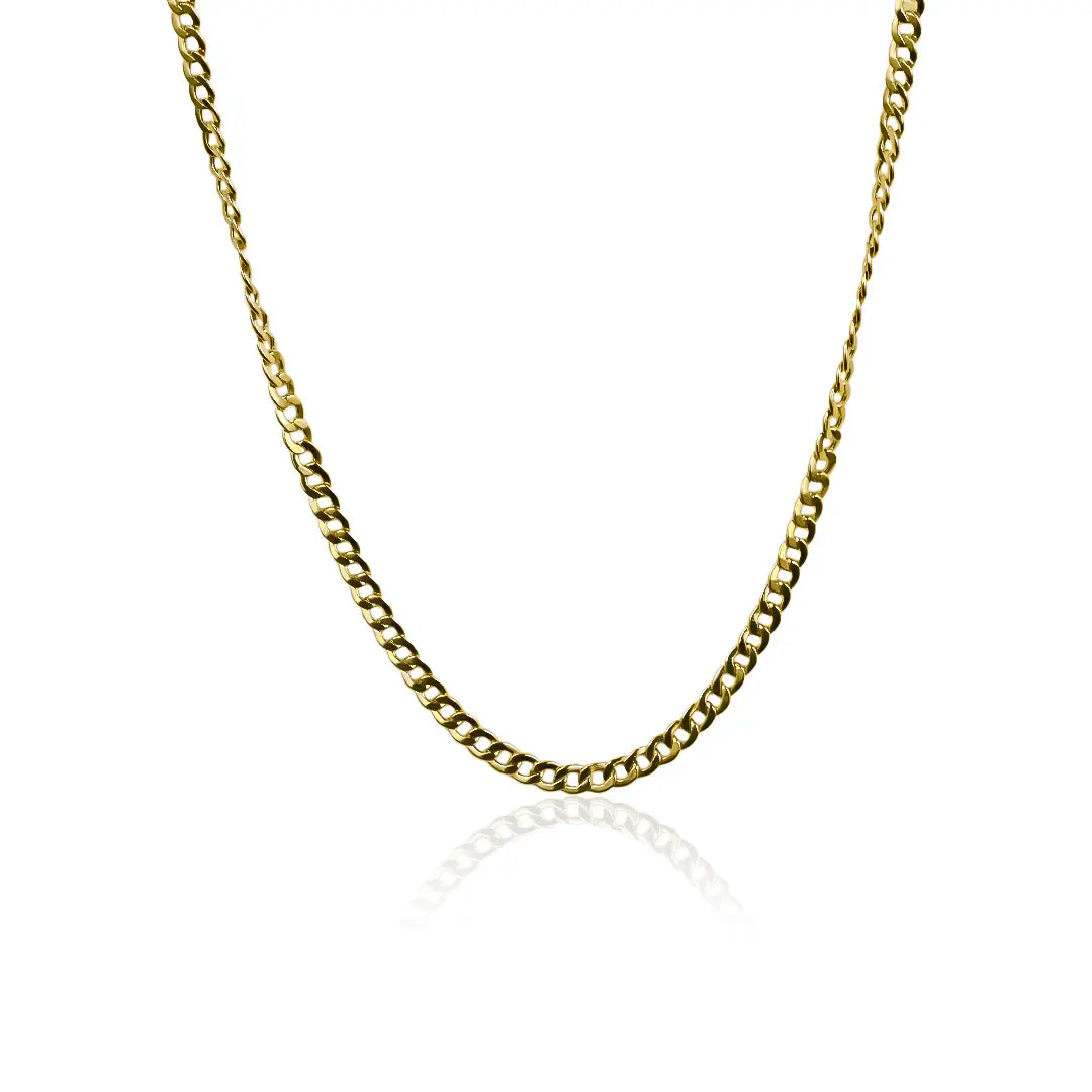 Cadena cubana seguida M50 en oro de 18K de la Joyería Caracas es el accesorio perfecto para cualquier ocasión. Cuenta con garantía de por vida. 