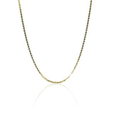 Cadena de escalera plana de espejo S 50 I de Joyería Caracas es una pieza de oro de 18k que brinda un aspecto elegante y sofisticado. Cuenta con garantía de por vida. 