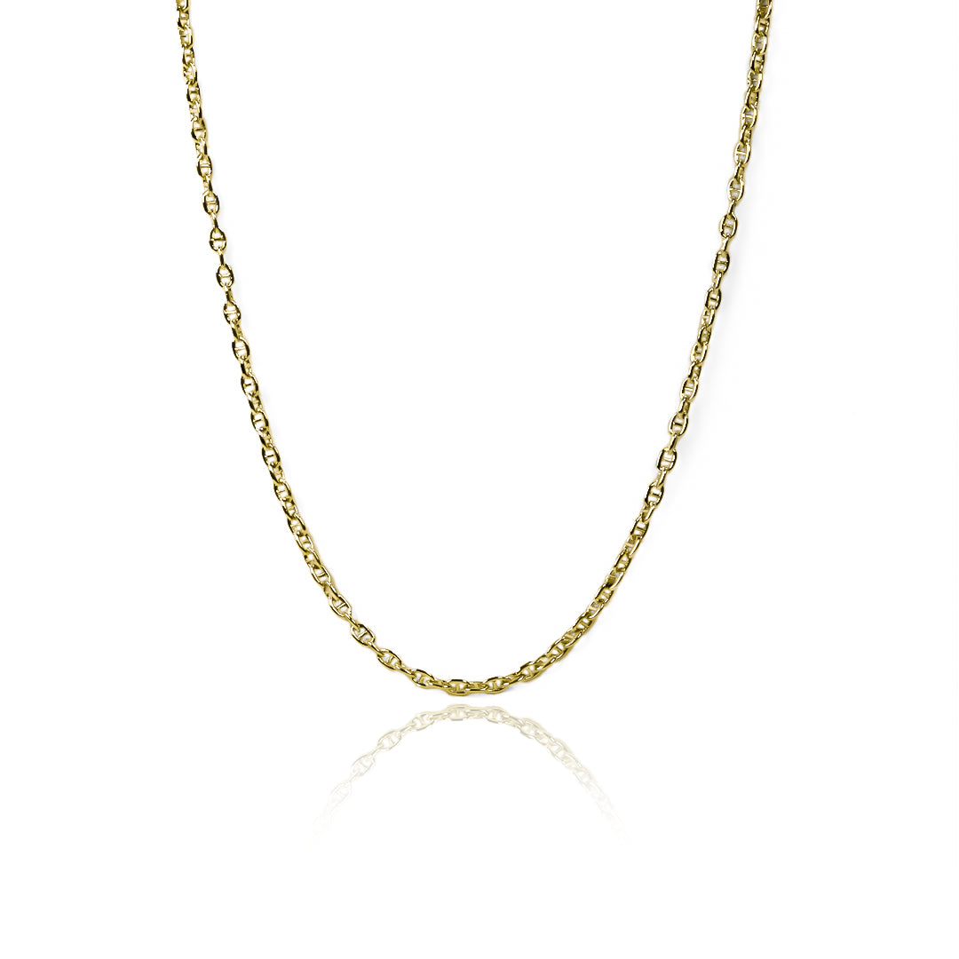 Cadena Escalera Brillante 50 fabricada en oro de 18k por Joyería Caracas. Cuenta con certificado de calidad y garantía de por vida.
