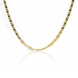 Cadena Escalera espejo diamantada M 45 fabricada en oro de 18k por Joyería Caracas, cuenta con certificado de calidad y garantía de por vida.