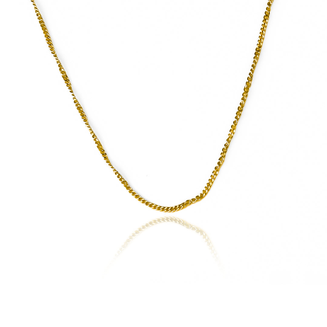 Cadena Mini Cubana SS 45 fabricada en oro 18k por Joyería Caracas, es una obra de arte la cual cuenta con garantía de por vida.