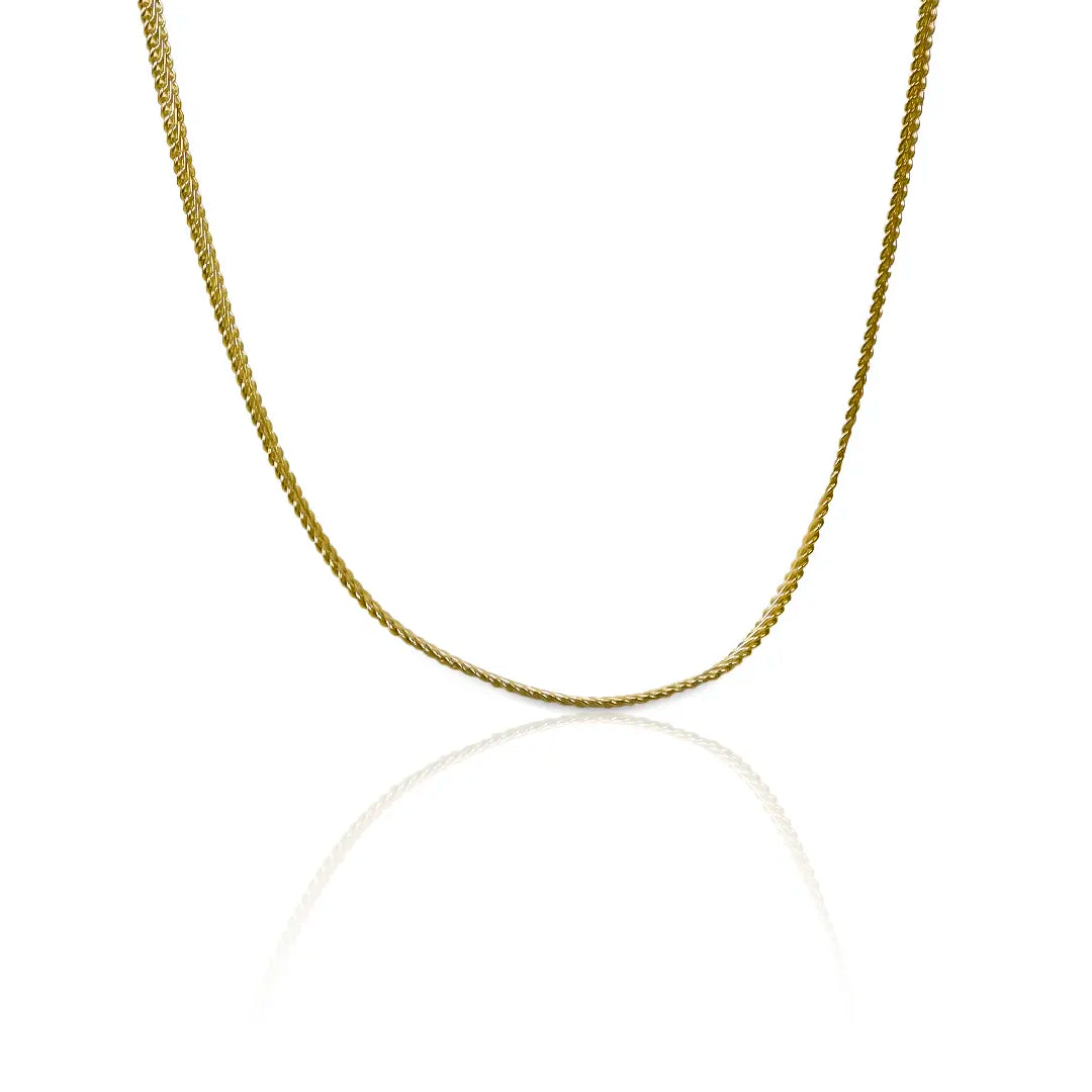 Cadena Saduza S45, fabricada en oro 18k por Joyería Caracas, cuenta con garantía para toda la vida.