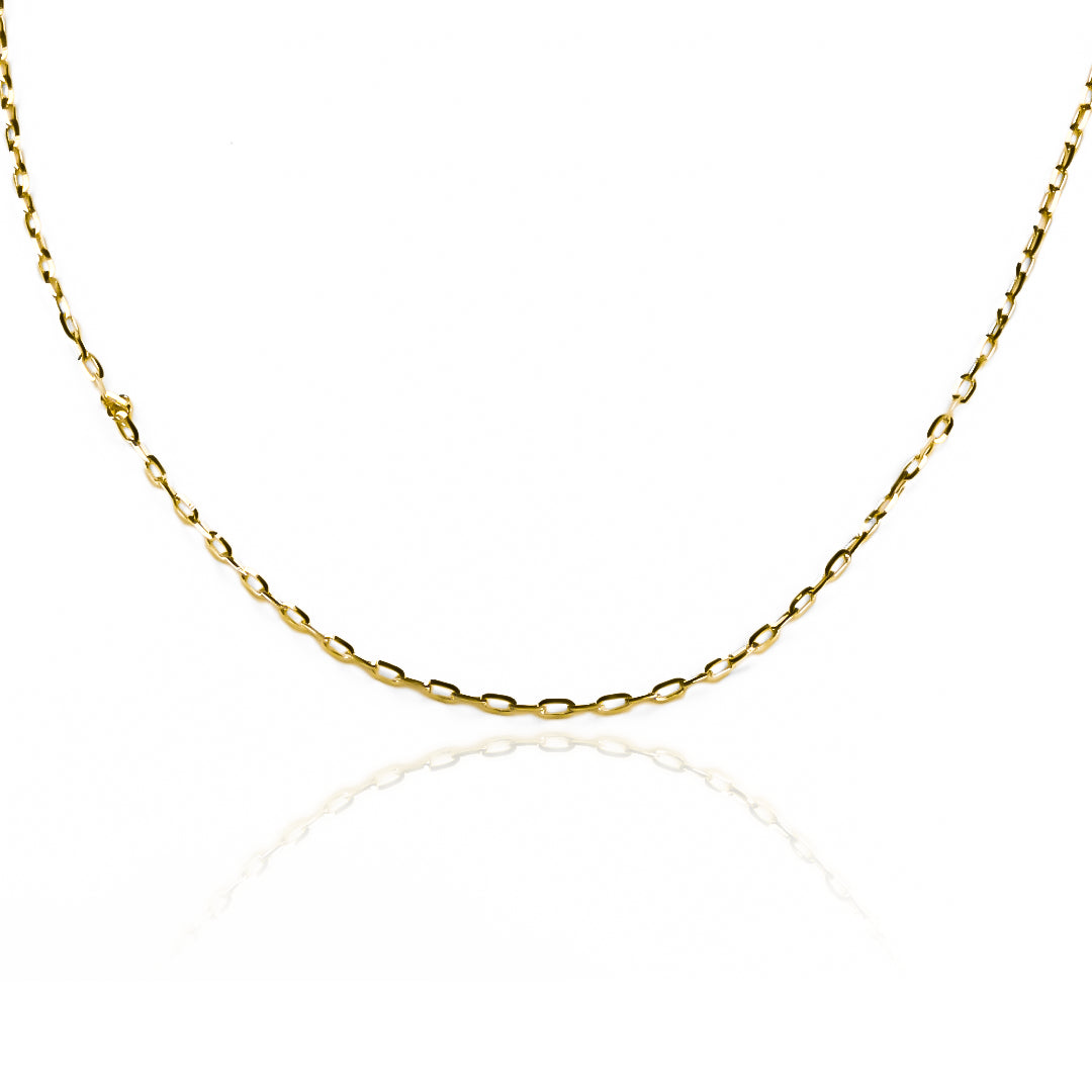 Cadena Veneciana Longata M45, fabricada en oro 18k por Joyería Caracas, esta joya exclusiva ofrece una garantía de por vida.