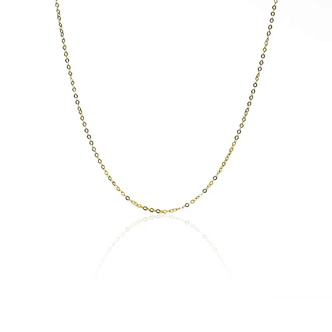 Cadena super skinny ghost 45 fabricada en oro 18k por Joyería Caracas y cuenta con una garantía de por vida.