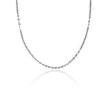 Cadena Clásica 40 white, elaborada en oro blanco de 18k por Joyería Caracas, cuenta con certificado de calidad y garantía de por vida.