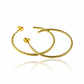 Descubre la elegancia y exclusividad de la candonga topo entorchada L I. Fabricada en Oro 18K por los expertos de Joyería Caracas, esta pieza tiene una garantía para toda la vida, asegurando su calidad y durabilidad. Hazte con esta joya y añade un toque de sofisticación a tu colección.