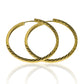 Candongas Square tube Klint L, fabricada en Oro 18K por Joyería Caracas, cuenta con certificado de calidad y garantía de por vida.