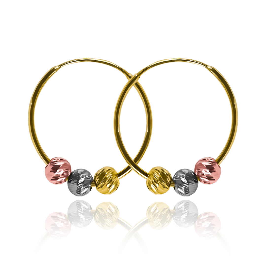 Aretes Sin fin XLM + esfera - wJC fabricados en oro 18K por Joyería Caracas son una inversión que durará toda la vida.