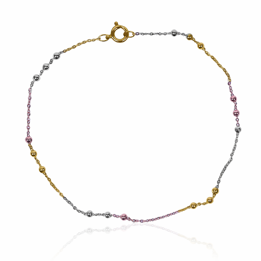 Pulsera Esferas 3 oros III