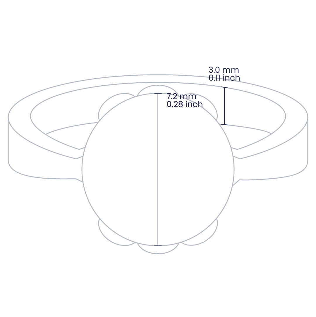 Croquis de un anillo en oro amarillo de 18 quilates con perla redonda natural de Joyería Caracas.