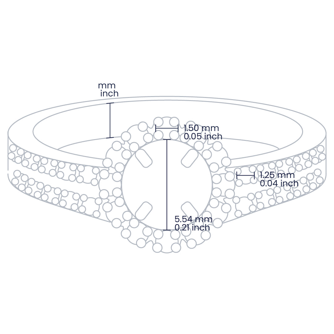 Croquis de un anillo en oro amarillo de 18 quilates con Esmeralda natural en el centro y Diamantes naturales alrededor y laterales.