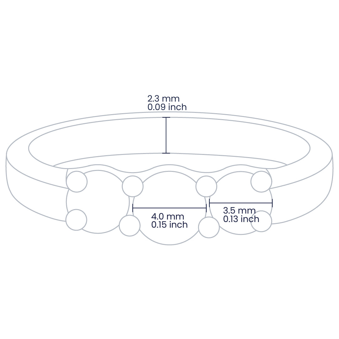 Croquis de un anillo en oro amarillo de 18 quilates con 3 Esmeraldas naturales de color verde, fabricado en Joyería Caracas. 