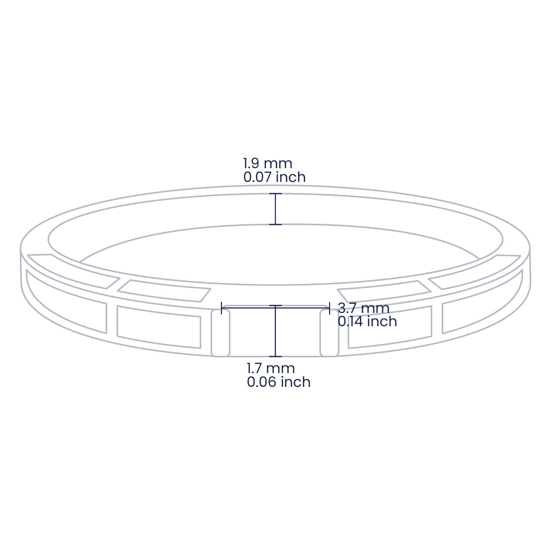Croquis de un anillo en oro amarillo de 18 quilates con Esmeralda rectangular de Joyería Caracas. 