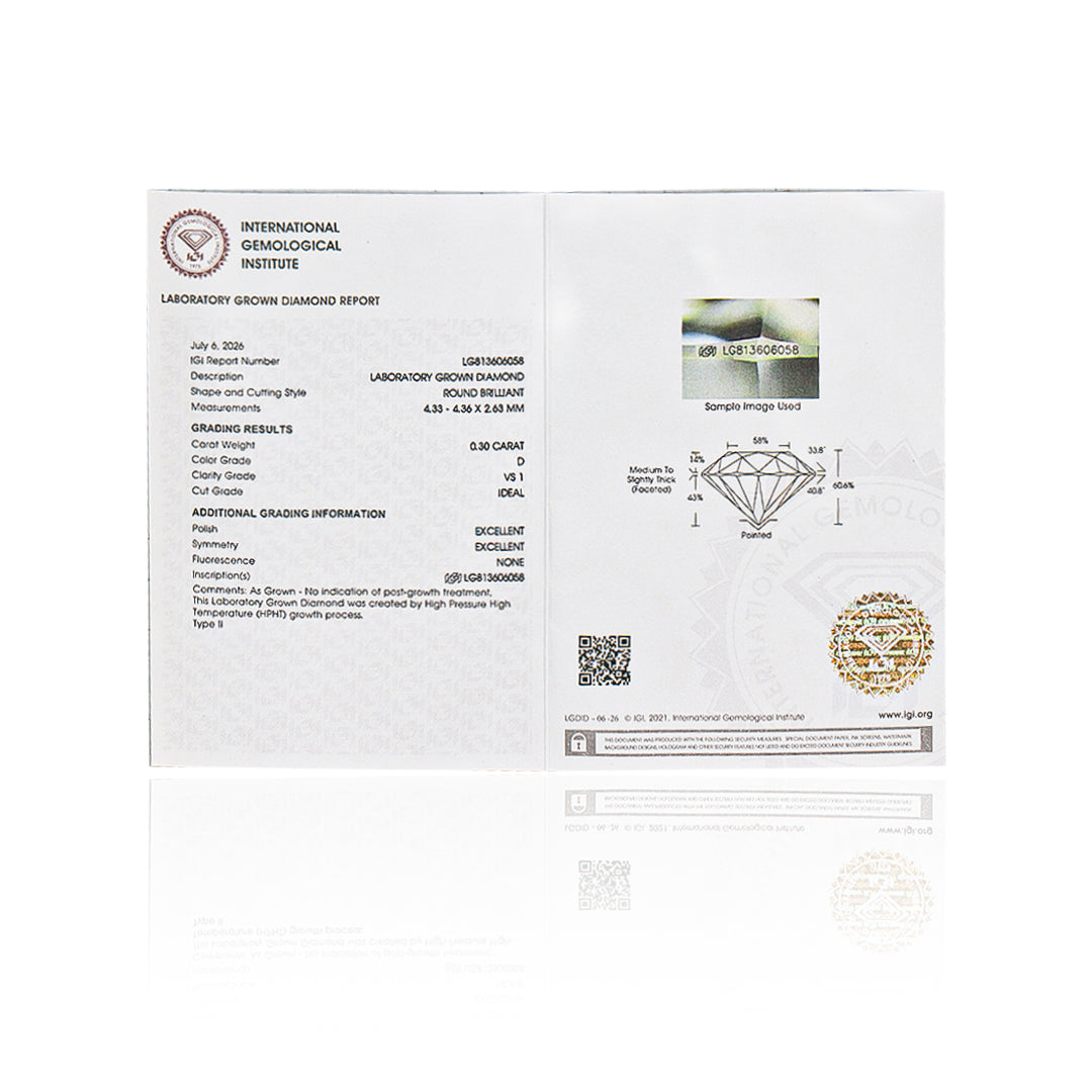 Diamante de Laboratorio Round Brillant 0.3CT III