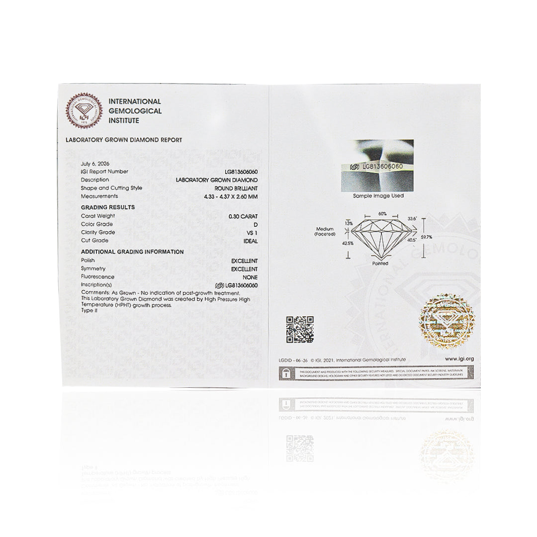 Diamante de Laboratorio Round Brillant 0.3CT II