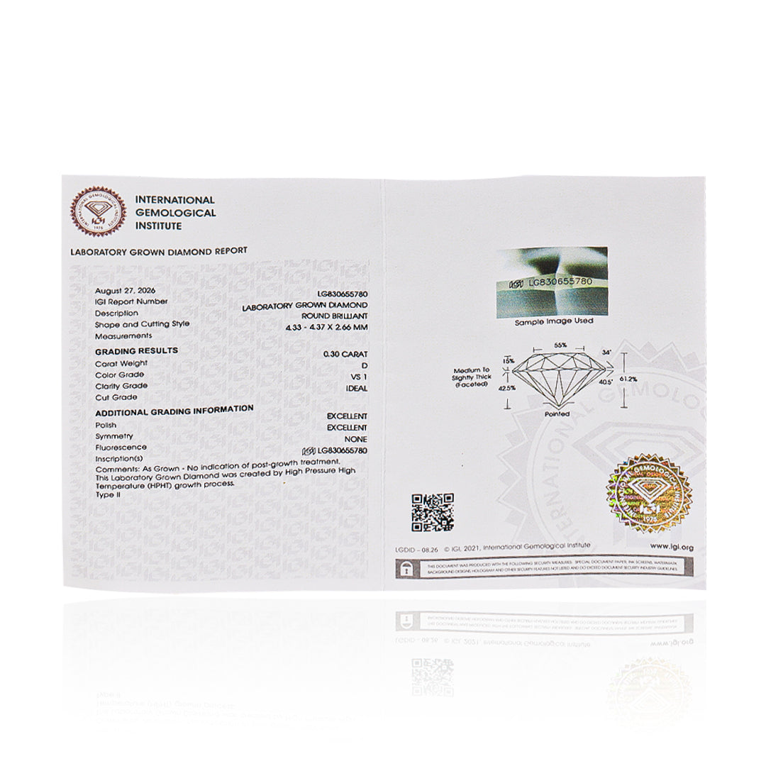 Diamante de Laboratorio Round Brillant 0.3CT III