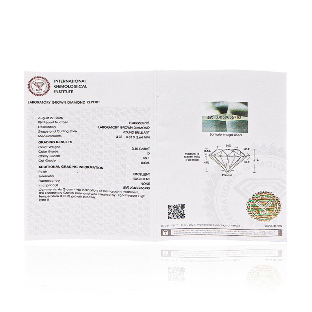Diamante de Laboratorio Round Brillant 0.3CT II