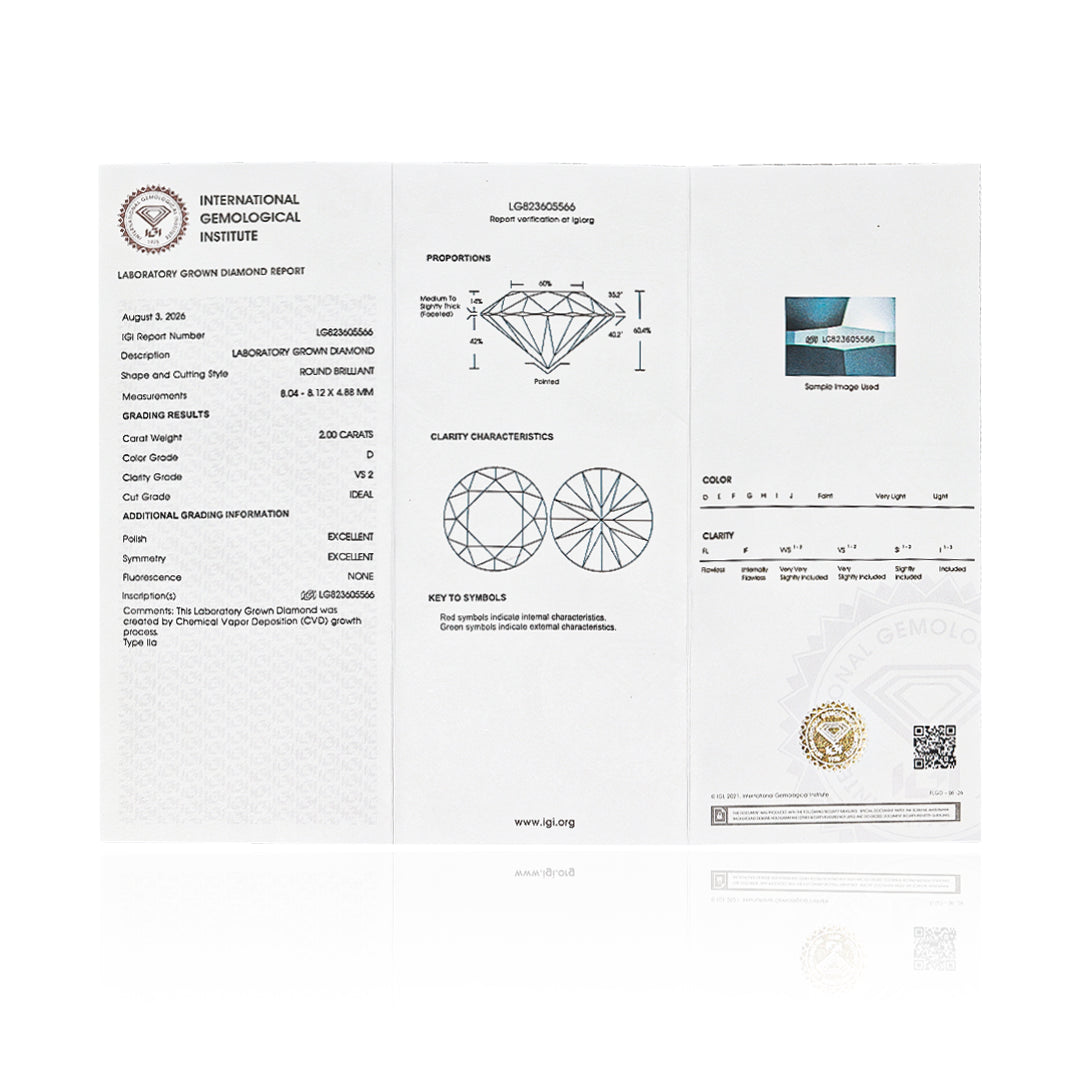 Diamante de Laboratorio Round Brillant 2.0CT