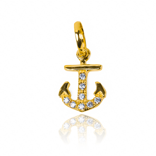 Dije Anchor S JT. Realizado en Oro 18K y con el respaldo de Joyería Caracas, esta pieza te brinda una garantía de por vida.