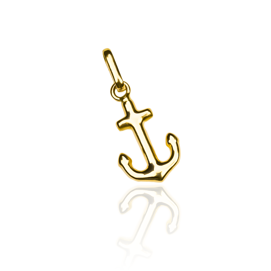 Dije Ancla JT confeccionado en oro 18K, de la prestigiosa marca Joyería Caracas. Cuenta con garantía de por vida. 