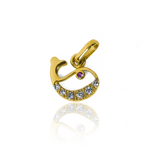 Dije Ballena pink de Oro 18K de Joyería Caracas. Hecho con los más altos estándares de calidad, cuenta con garantía de por vida. 