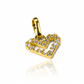 Dije Corazón estilo cristal JT, elaborado en Oro 18K por Joyería Caracas. Con garantía de por vida.
