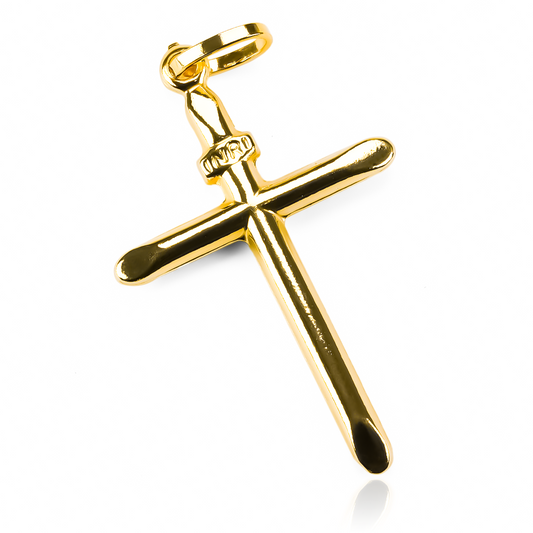 Dije Cruz inri lisa M I. Fabricado en Oro 18K por la prestigiosa Joyería Caracas, cuenta con garantía de por vida. 