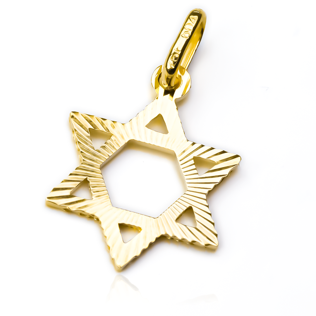Dije de estrella de David M I en oro 18K de Joyería Caracas. Con garantía para toda la vida.