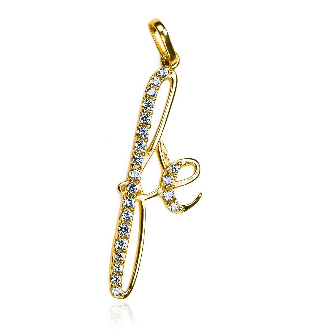 Dije Fe - Bigger crystal de Joyería Caracas. Hecho de oro 18K, cuenta con garantía de por vida. 