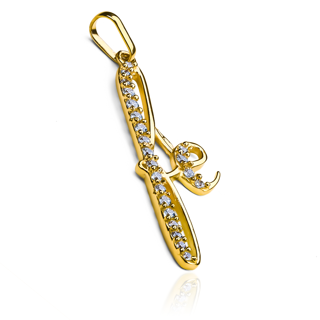 Dije Fe - Bigger crystal de Joyería Caracas. Hecho de oro 18K, cuenta con garantía de por vida. 