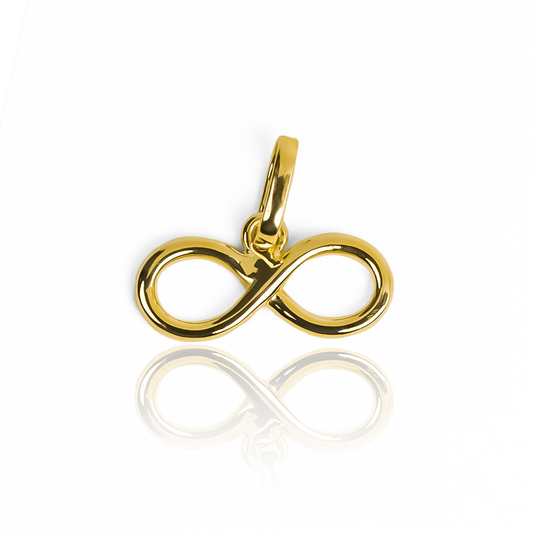 Dije Infinito Liso Jc. Hecho con oro 18K y diseñado por Joyería Caracas, cuenta con garantía de por vida. 