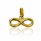 Dije Infinito liso JT. Hecho de oro 18K de la prestigiosa Joyería Caracas. Cuenta con garantía de por vida. 