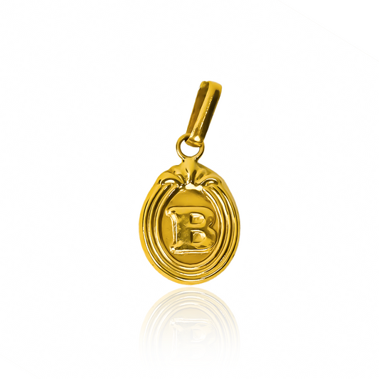 Dije Letra B marco MP. Hecho con Oro 18K de la reconocida Joyería Caracas y respaldado por una garantía de por vida.