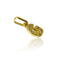 Dije de letra G está hecho de oro 18K y cuenta con un delicado cristal mini JT. Con su diseño exclusivo de Joyería Caracas y garantía para toda la vida.